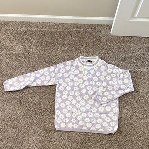 Chic Floral Purple Sweatshirt